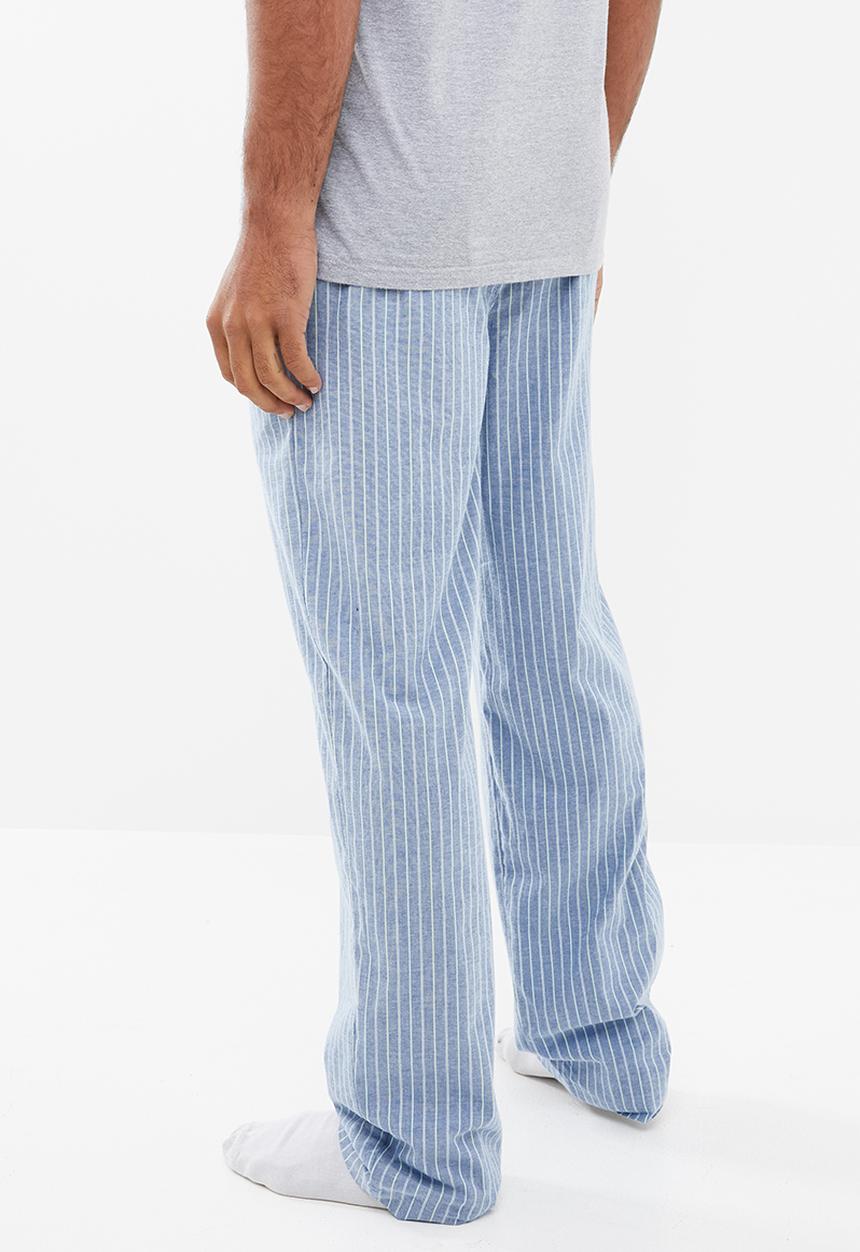 Superbalist - Striped woven sleep pants - blue