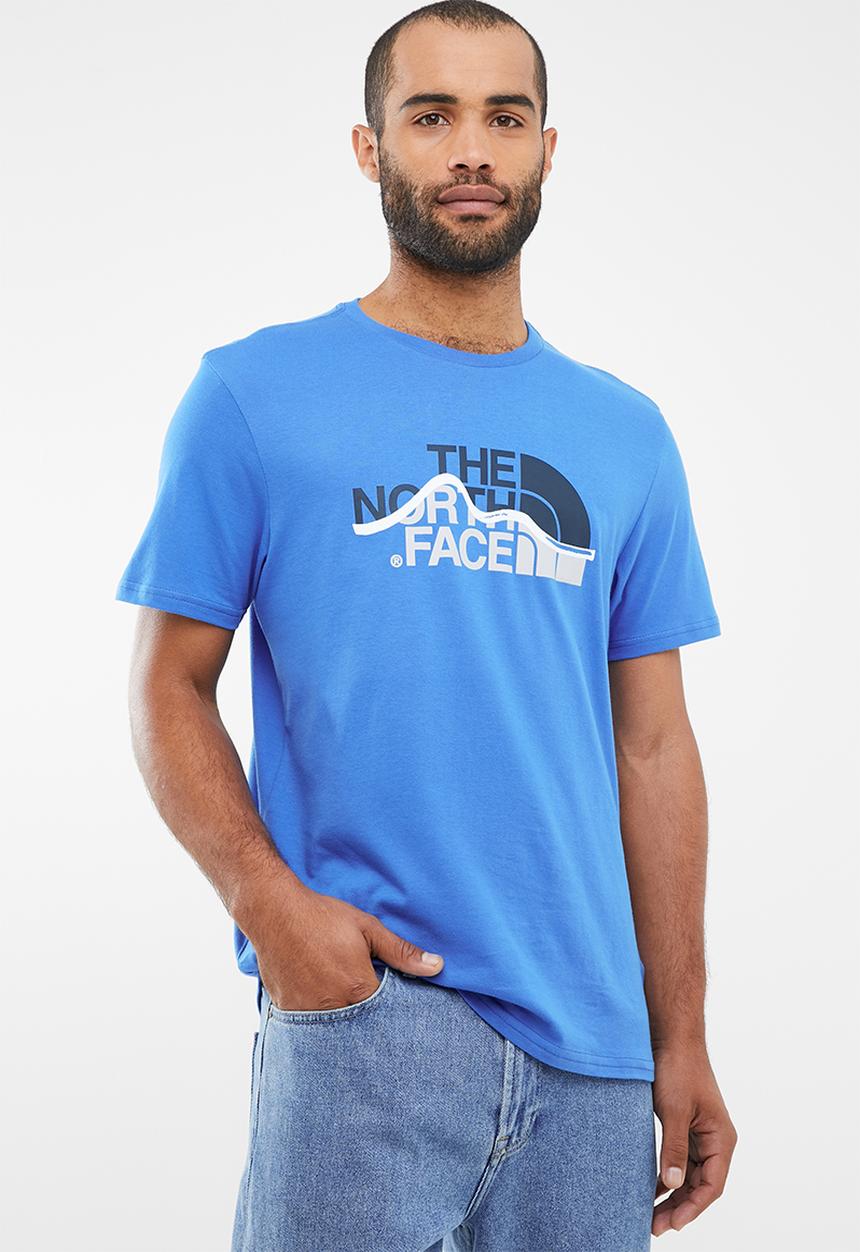 The North Face - Short sleeve mountain line tee - blue
