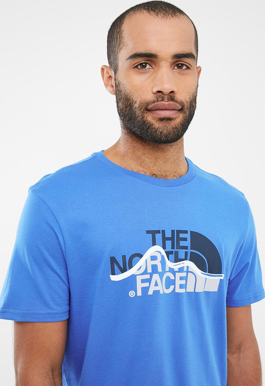 The North Face - Short sleeve mountain line tee - blue