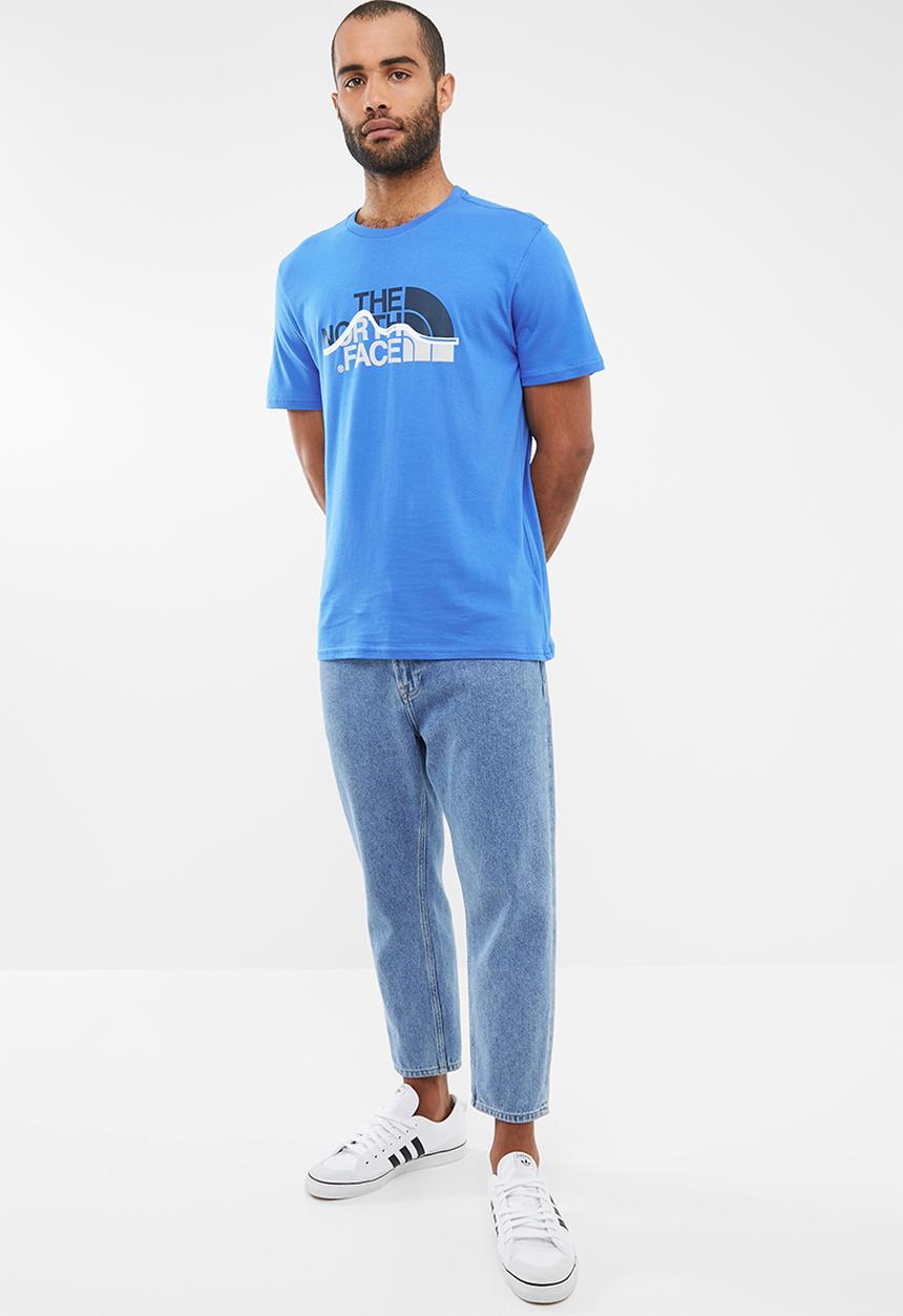 The North Face - Short sleeve mountain line tee - blue