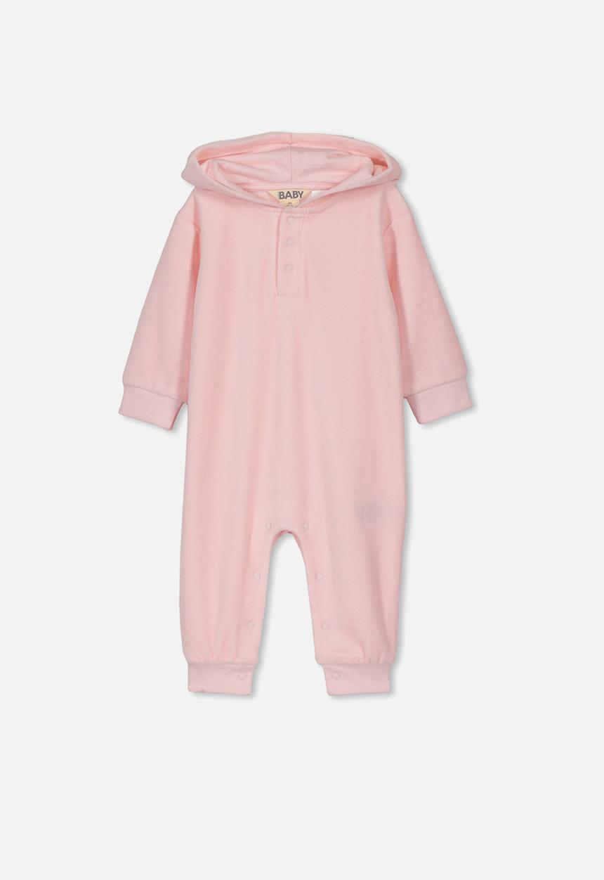 Cotton On - Velour romper - pink