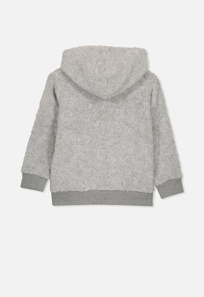 Cotton On - Raphael teddy hooded fleece - grey