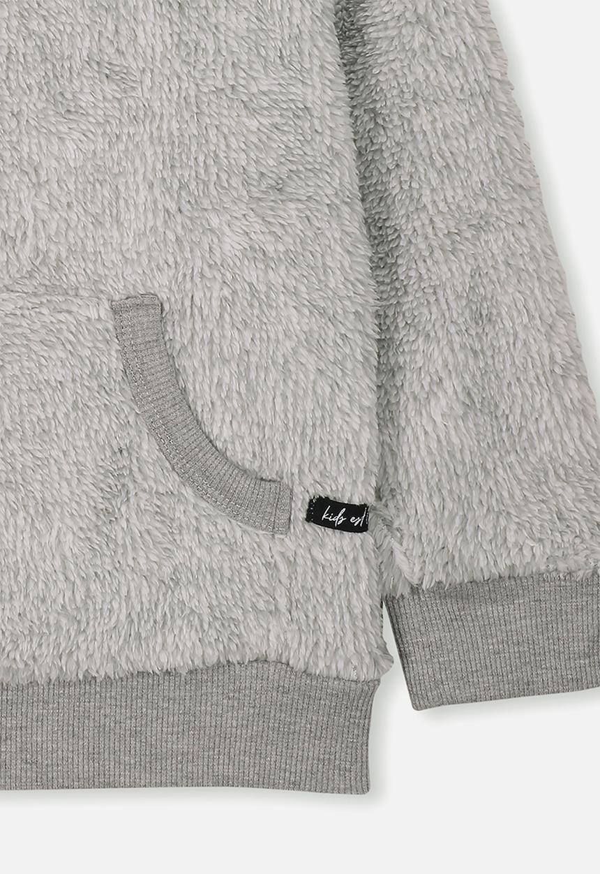 Cotton On - Raphael teddy hooded fleece - grey