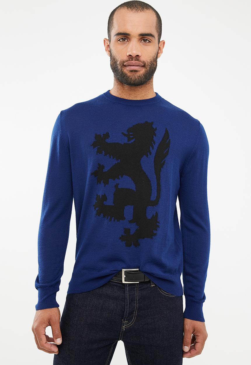 Pringle of Scotland - Leon tailored fit lion knit - blue