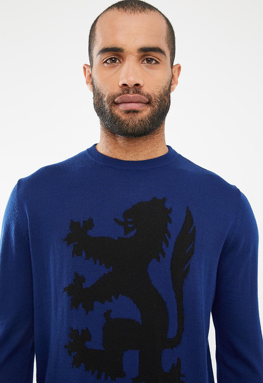 Pringle of Scotland - Leon tailored fit lion knit - blue