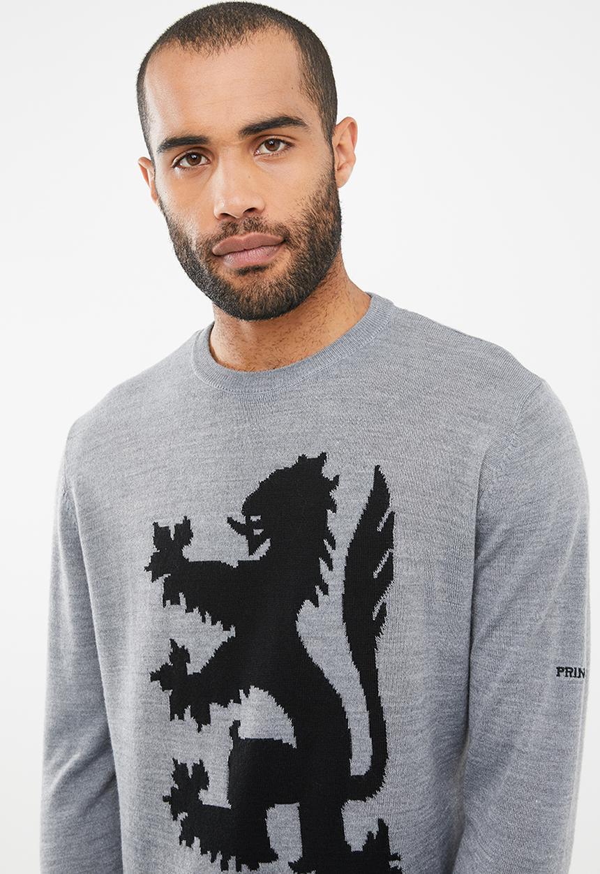 Pringle of Scotland - Leon tailored fit lion knit - grey