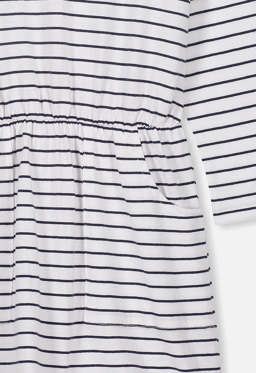 Cotton On - Mara long sleeve dress - black & white