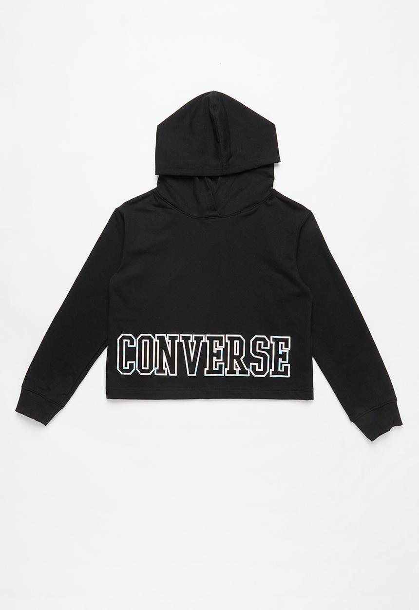 Converse - Converse cropped hoodie - black