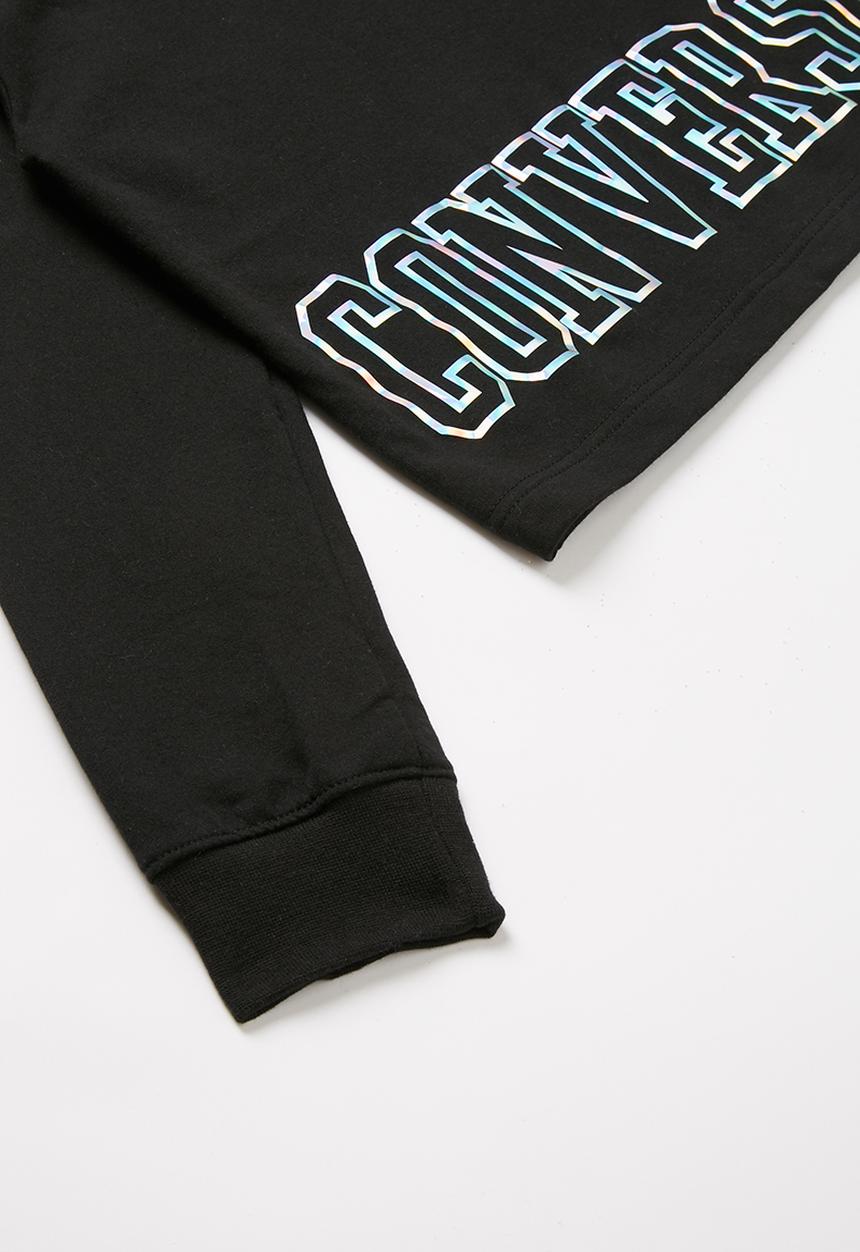 Converse - Converse cropped hoodie - black