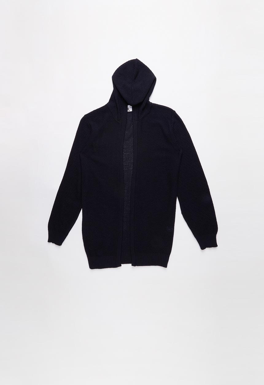 Rebel Republic - Teens Hooded Cardigan - navy