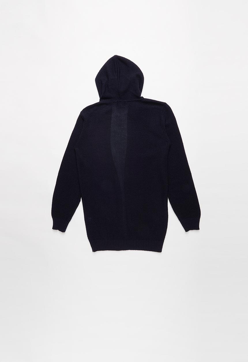 Rebel Republic - Teens Hooded Cardigan - navy