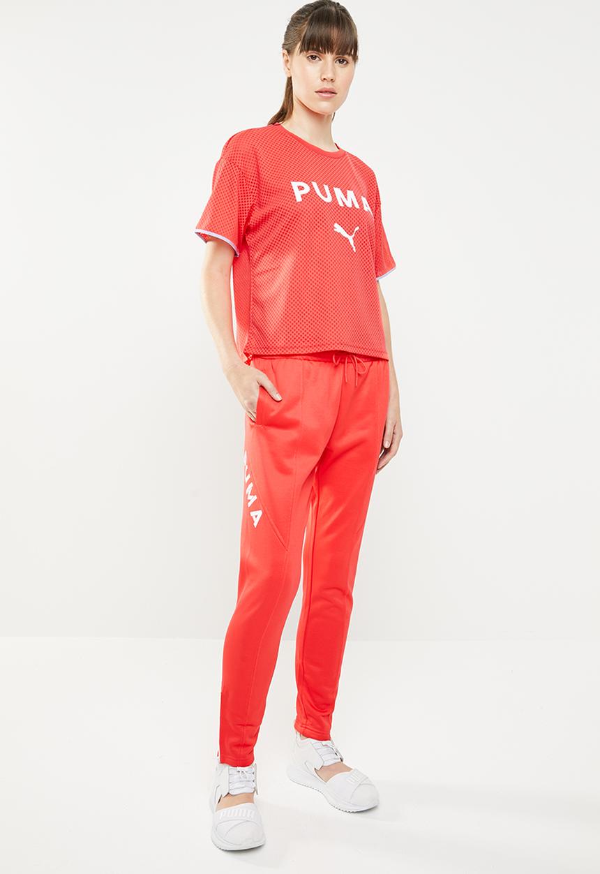 PUMA - Chase mesh tee - coral
