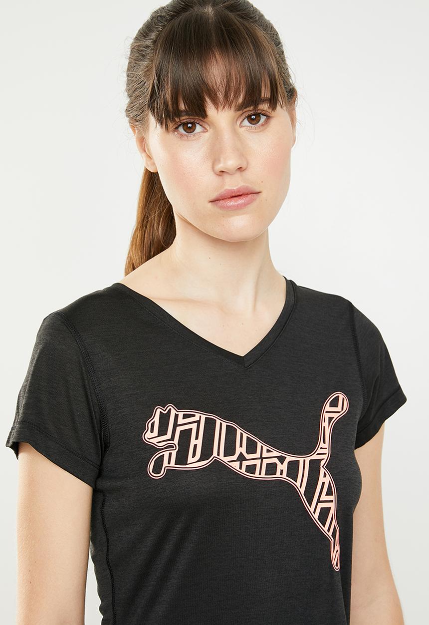 PUMA - Heather cat tee performance - black