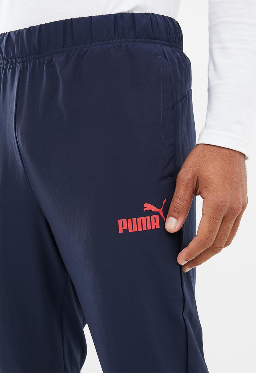 PUMA - Clean woven tracksuit set - red & navy