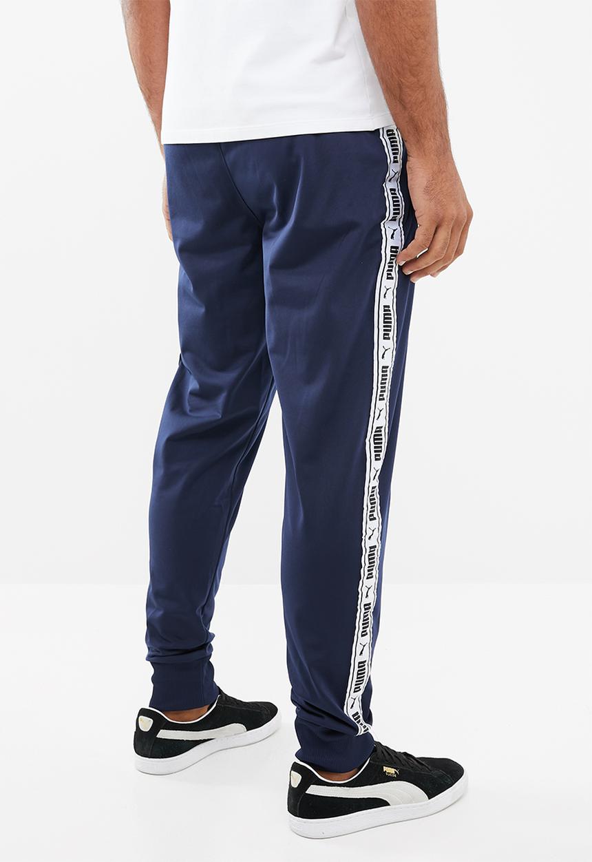 PUMA - Mens tape track pants - navy & white