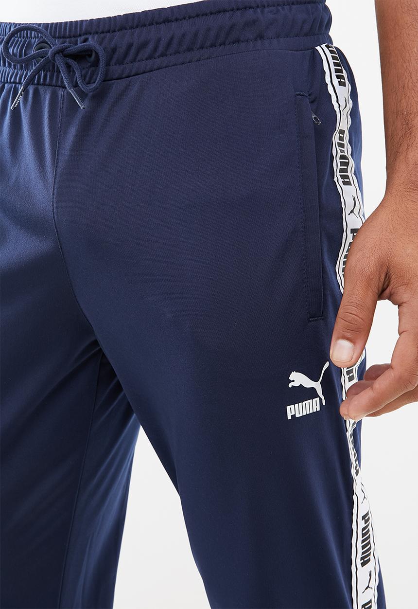 PUMA - Mens tape track pants - navy & white