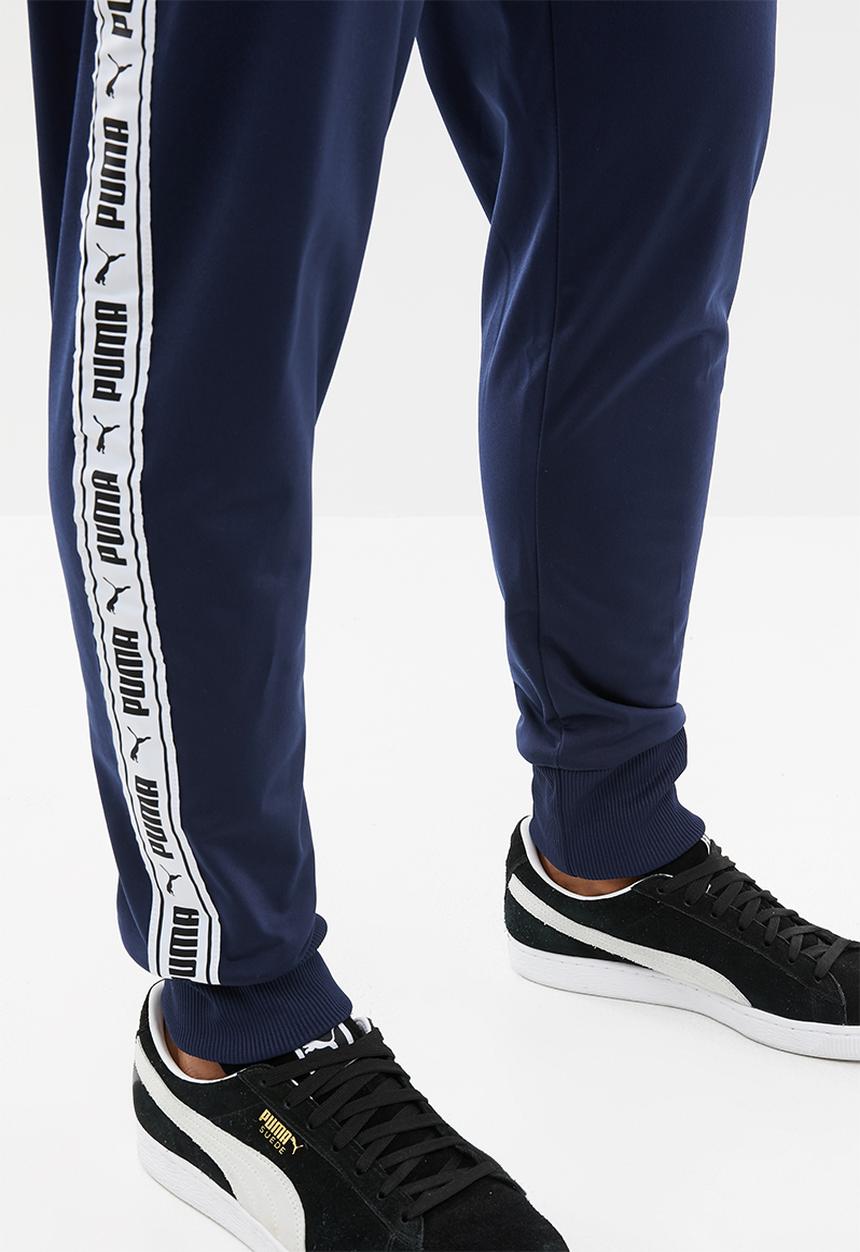 PUMA - Mens tape track pants - navy & white