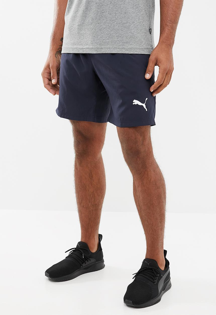 PUMA - Forever faster woven shorts - navy & white