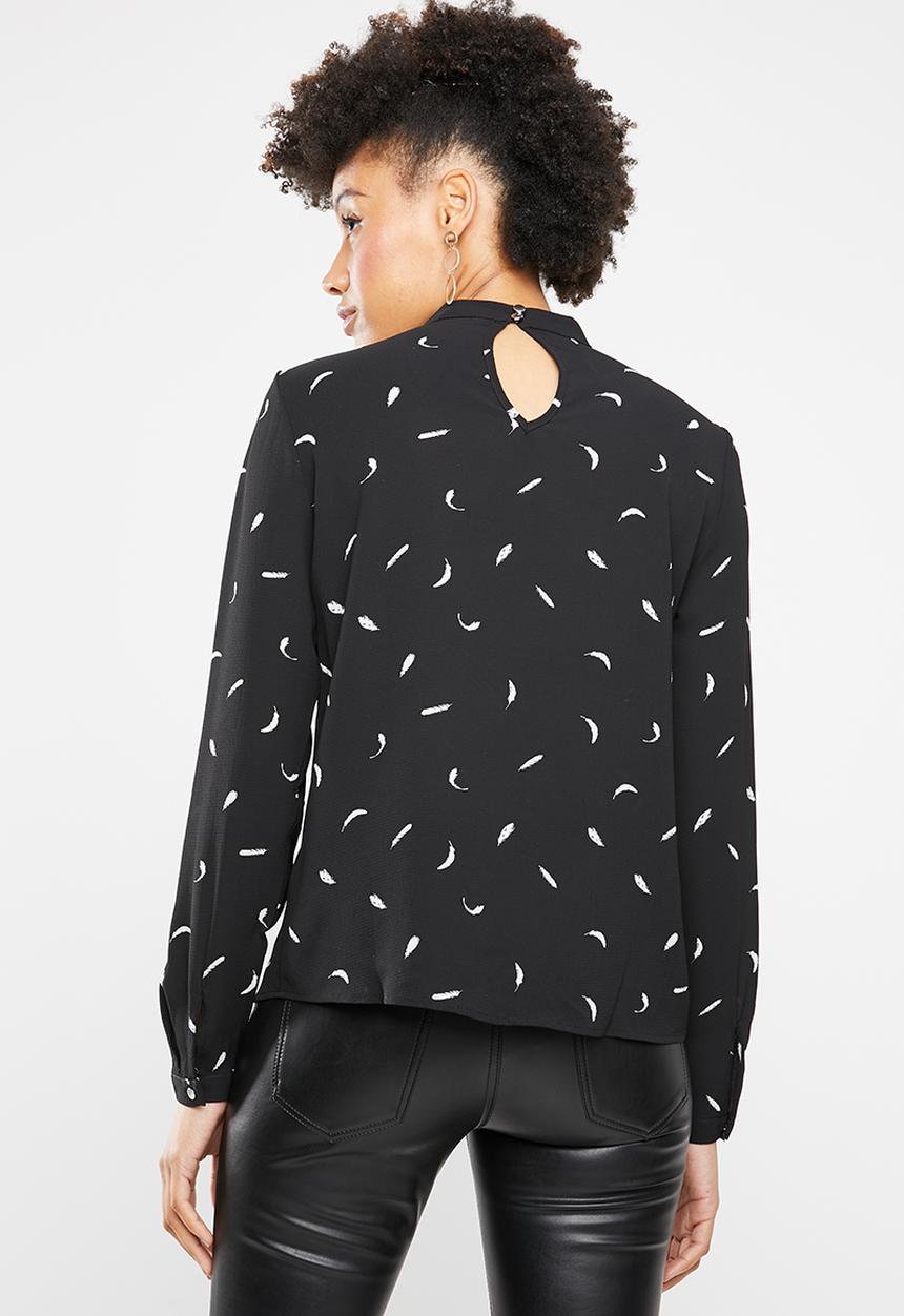 ONLY - Malory printed blouse - black & white