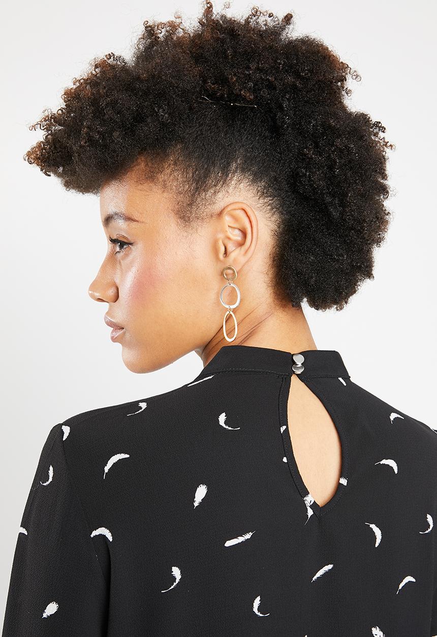 ONLY - Malory printed blouse - black & white