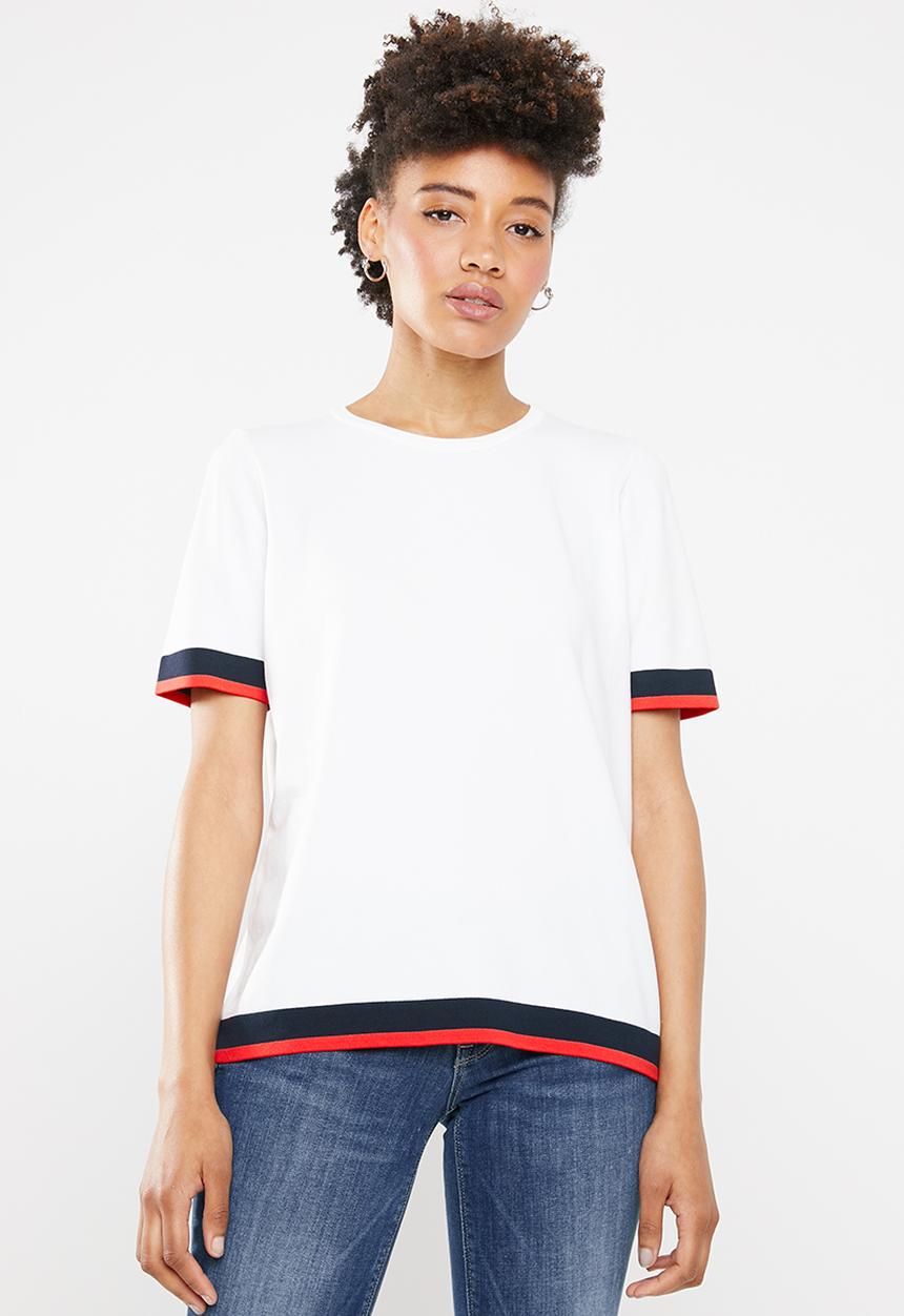 ONLY - Nola short sleeve knitted top - multi