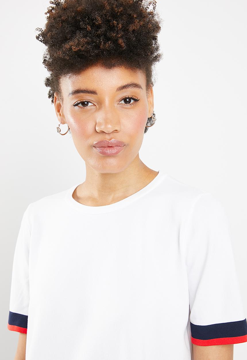 ONLY - Nola short sleeve knitted top - multi