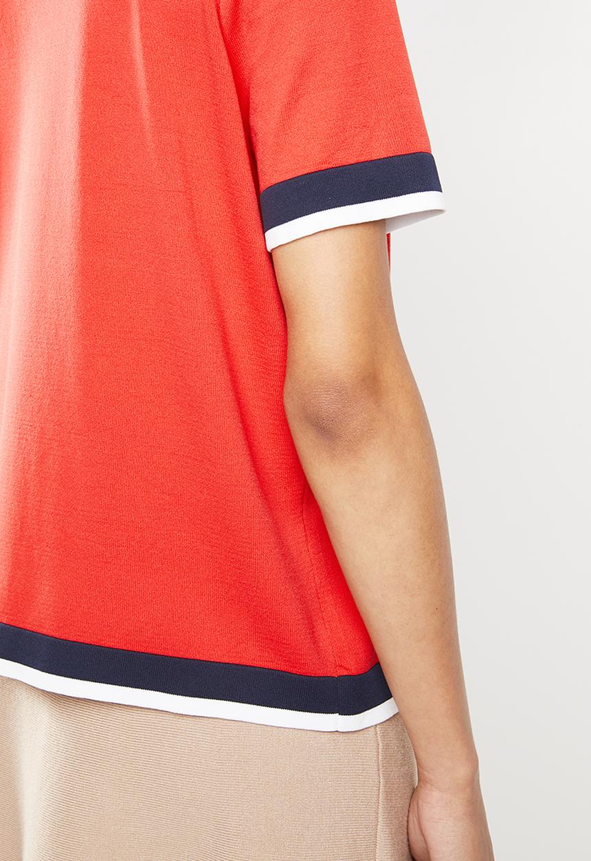 ONLY - Nola short sleeve knitted top - multi