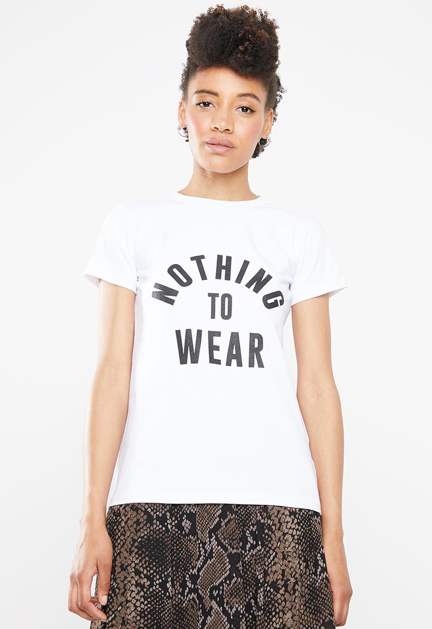 STYLE REPUBLIC - Nothing to wear T-shirt - white