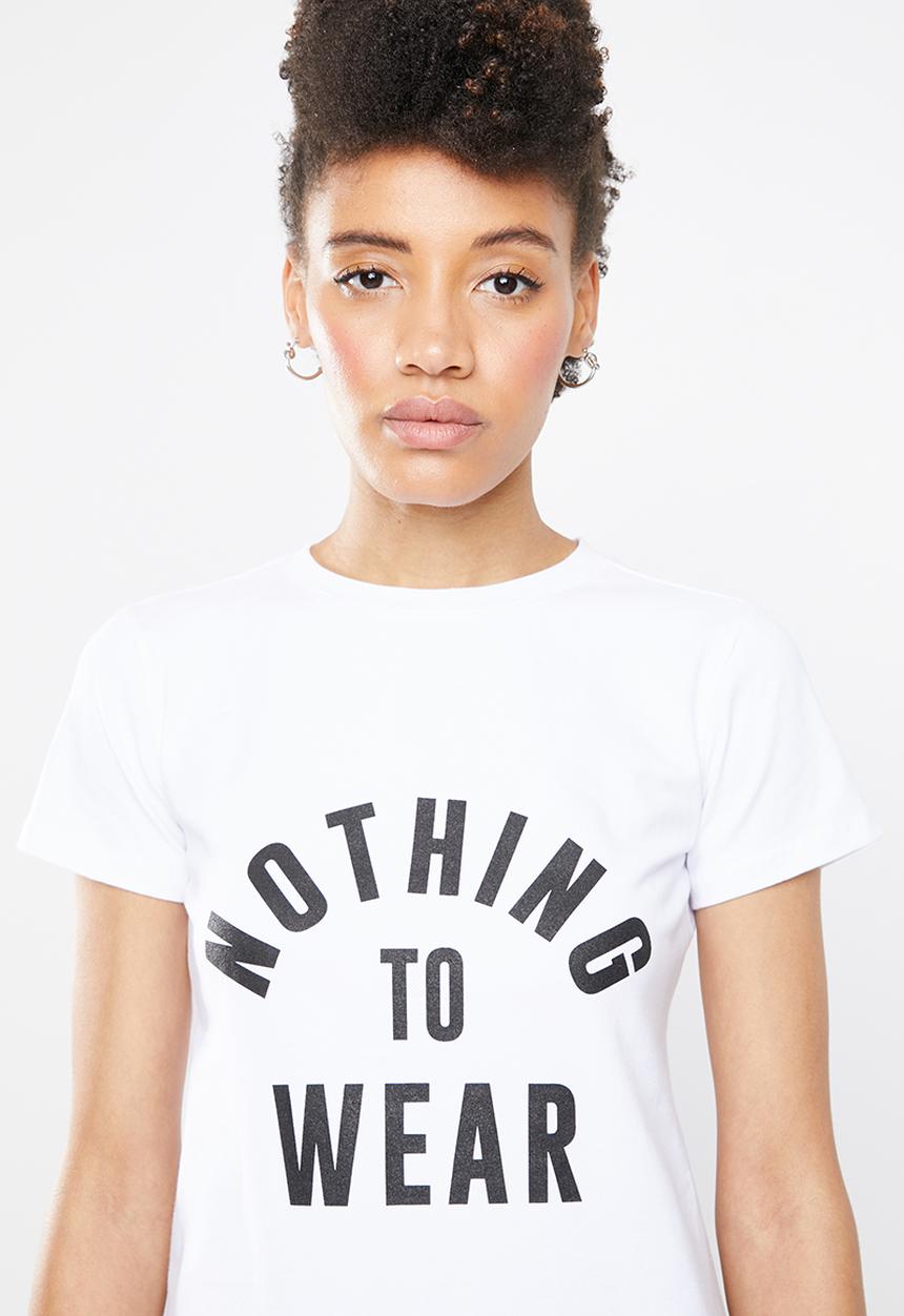 STYLE REPUBLIC - Nothing to wear T-shirt - white