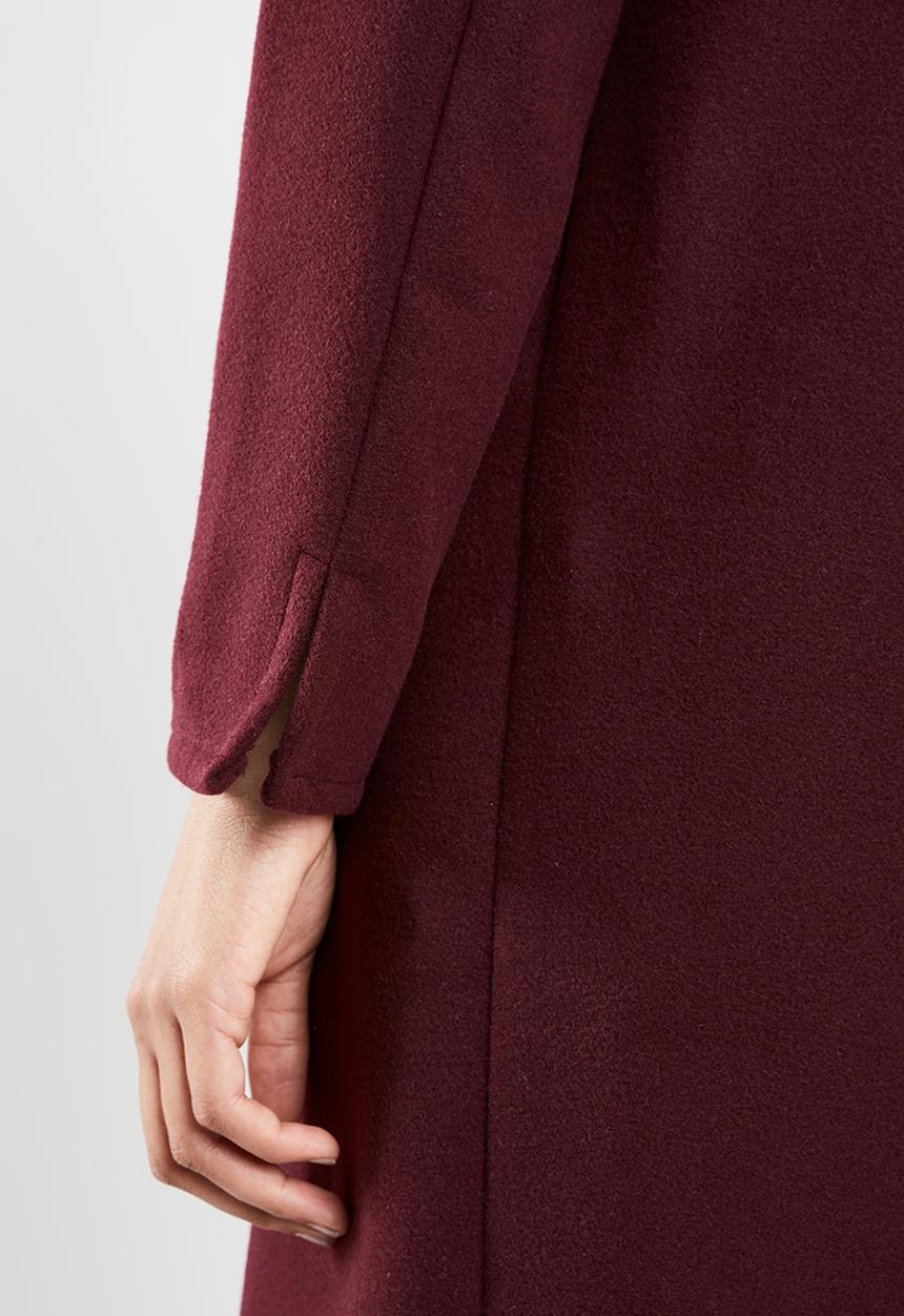 STYLE REPUBLIC - Maxi length coat - burgundy