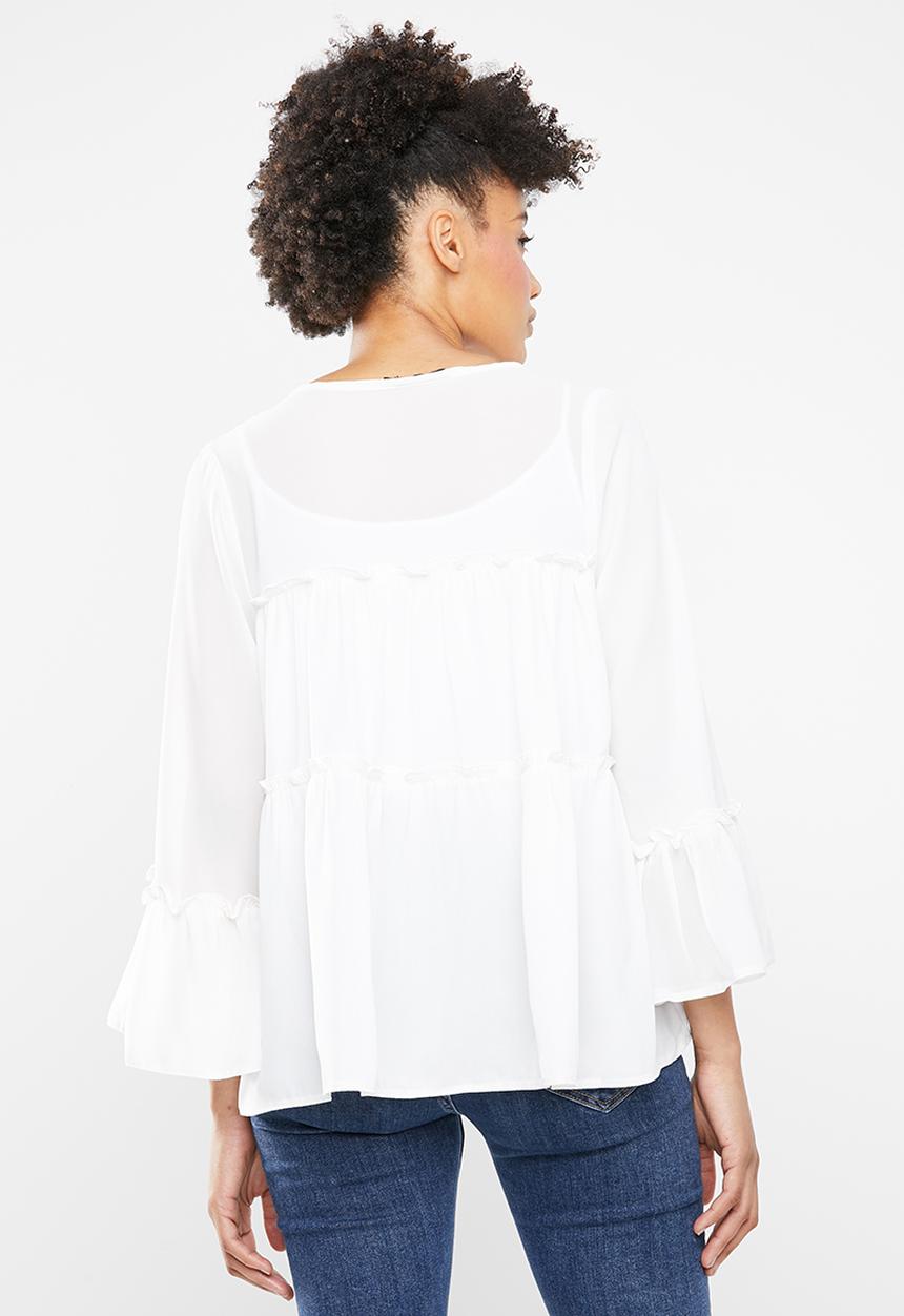STYLE REPUBLIC - Romantic volume blouse - cream