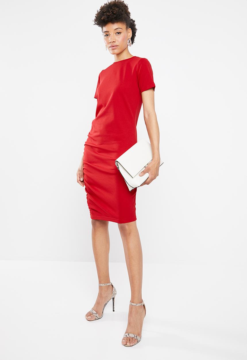 STYLE REPUBLIC - Ruched detail dress - red