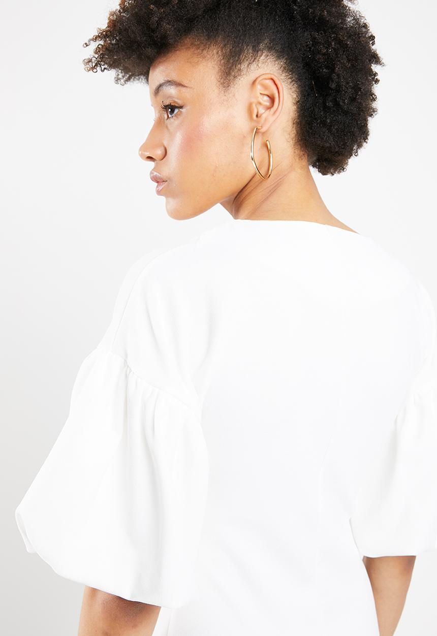 STYLE REPUBLIC - Volume sleeve dress - white