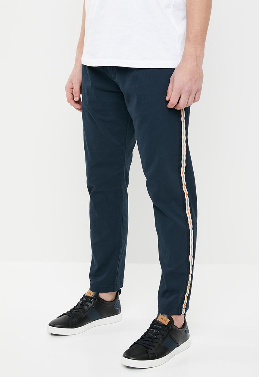 Jack & Jones - Ace arrow tape pants - navy