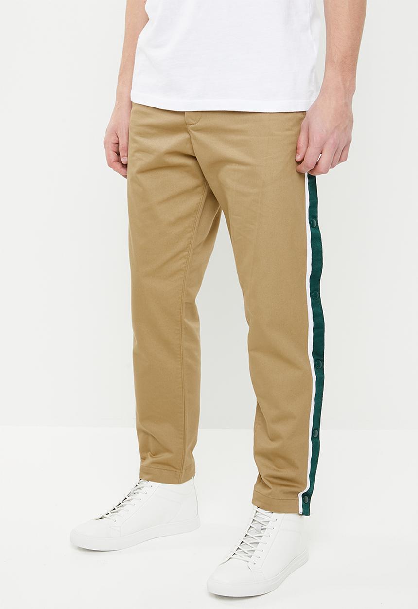 Jack & Jones - Ace regular fit side stripe pants - beige