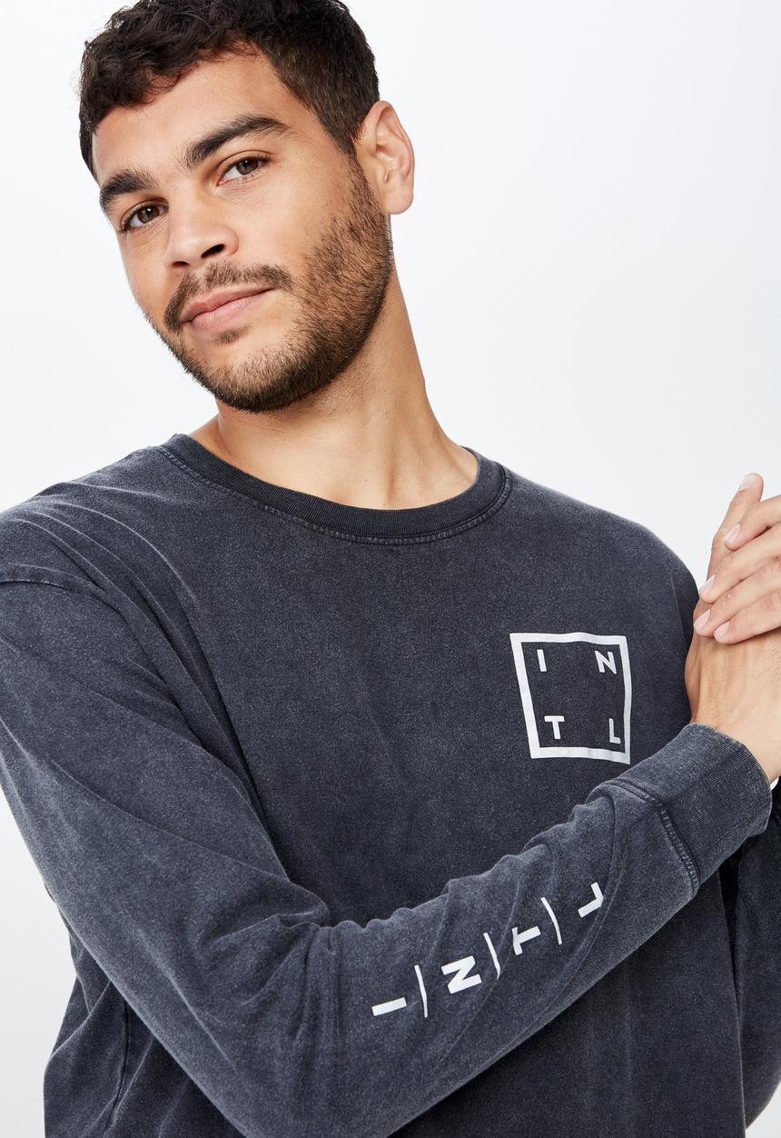 Cotton On - Tbar long sleeve tee - charcoal 