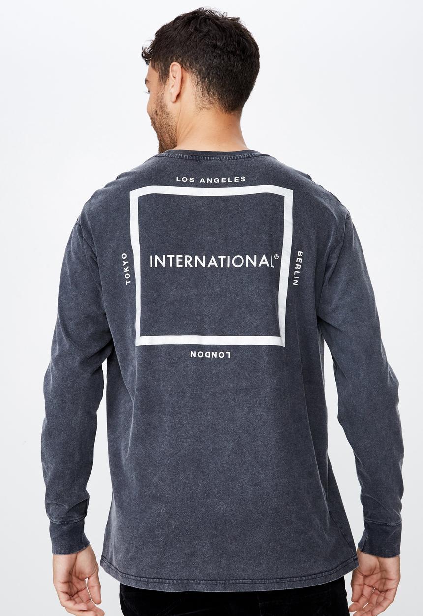 Cotton On - Tbar long sleeve tee - charcoal 