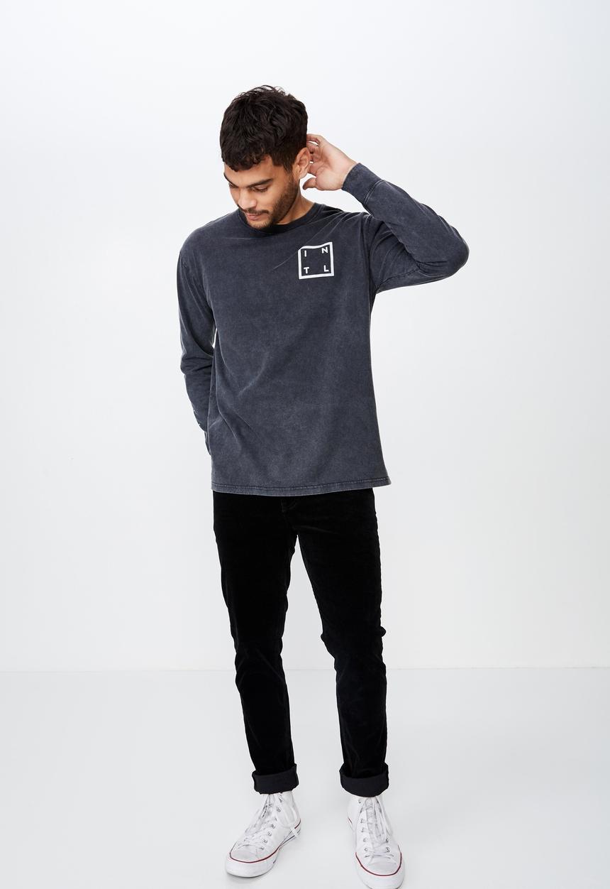 Cotton On - Tbar long sleeve tee - charcoal 