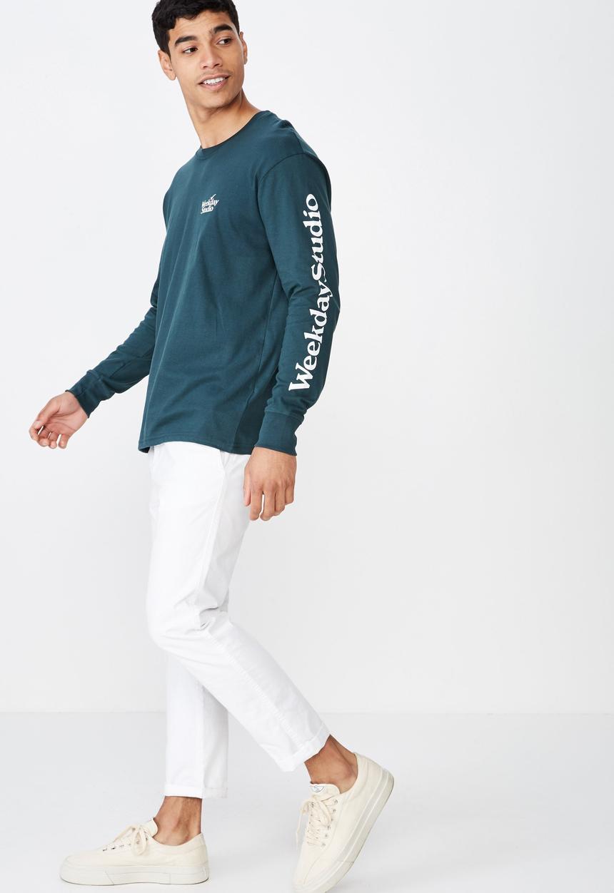 Cotton On - Tbar long sleeve tee - green 