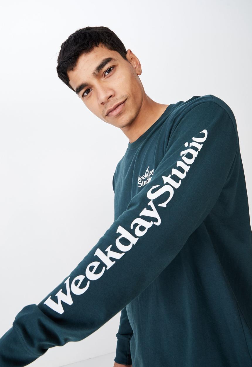 Cotton On - Tbar long sleeve tee - green 