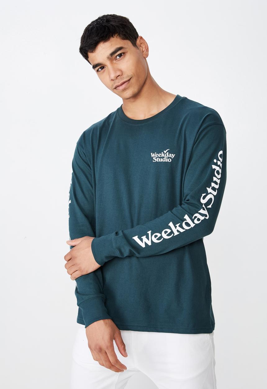 Cotton On - Tbar long sleeve tee - green 