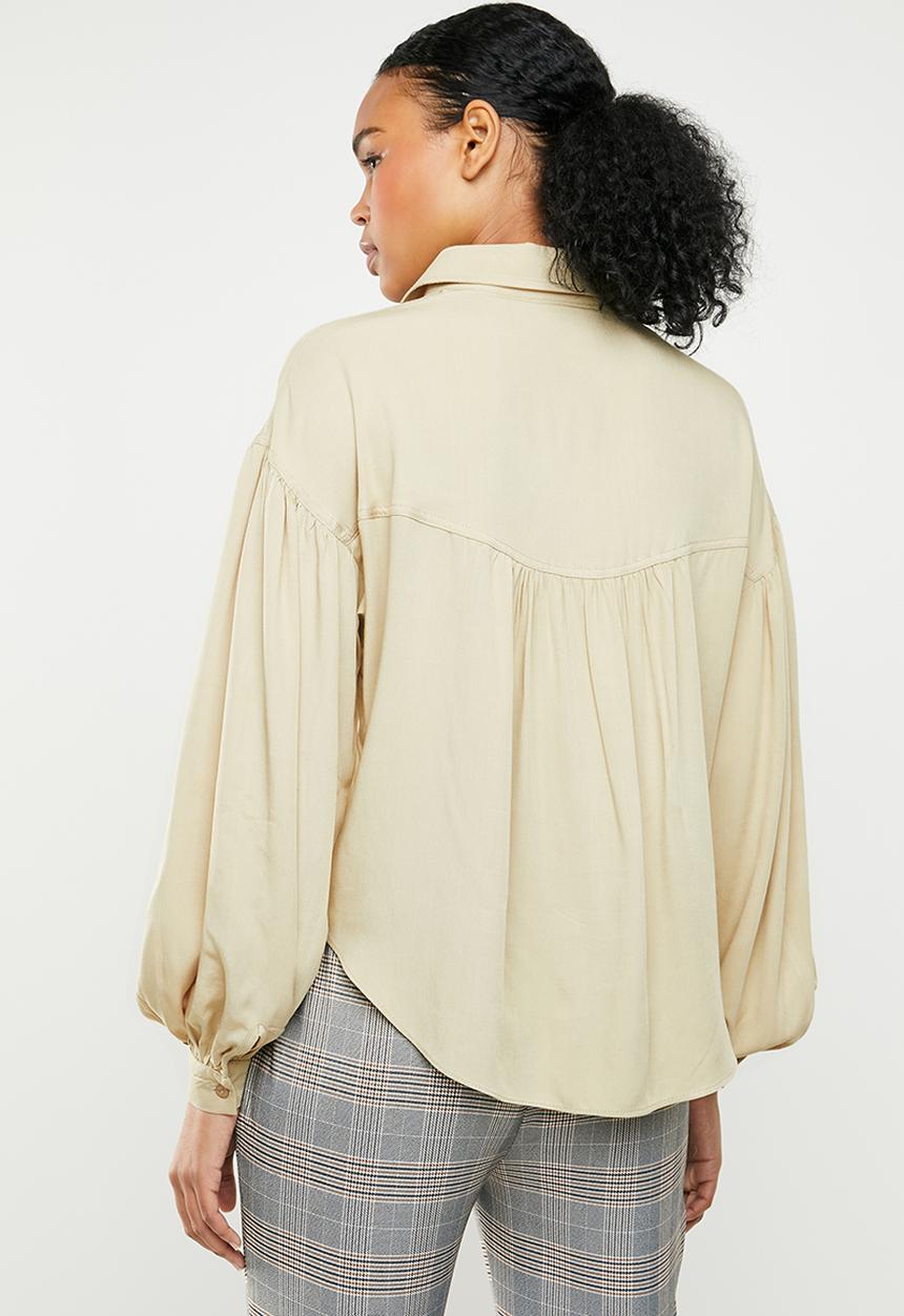 Superbalist - Blouson sleeve utility shirt - neutral