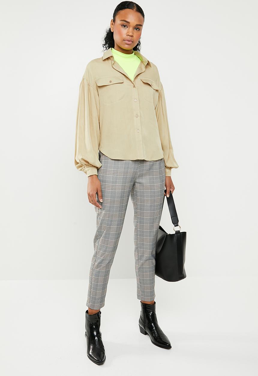 Superbalist - Blouson sleeve utility shirt - neutral