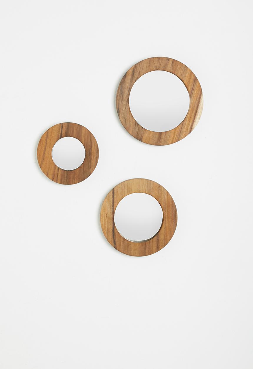 Native Decor - Mini round mirrors set of 3