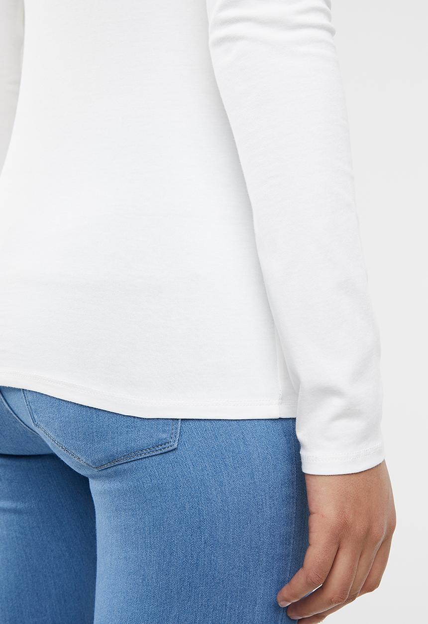 GUESS - Longsleeve flower stencil tee - cream 