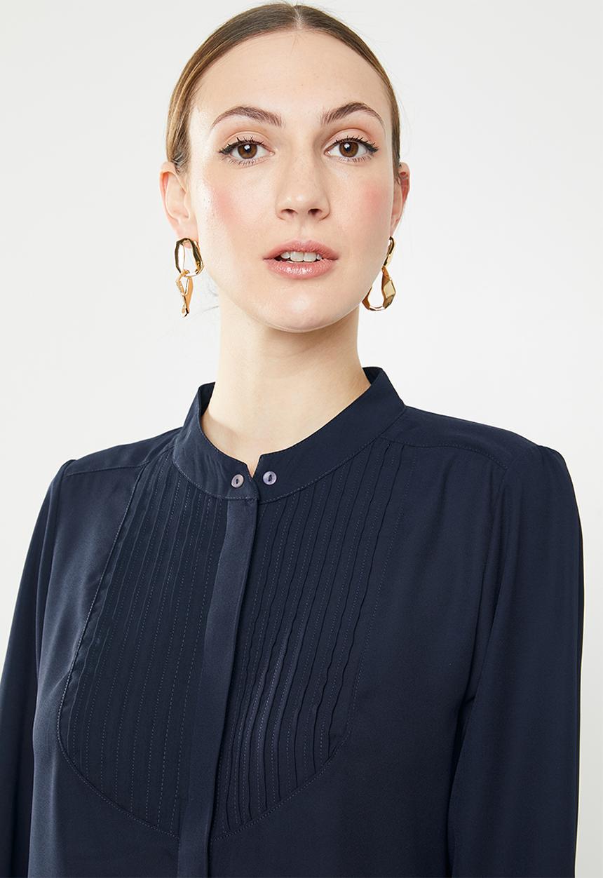 Jacqueline de Yong - Ibi long sleeve shirt - navy 