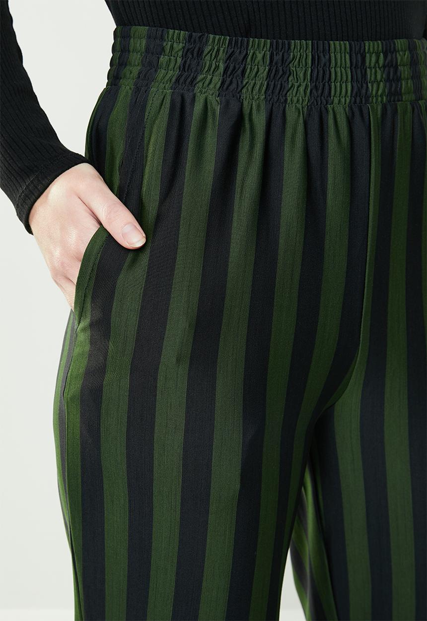 Jacqueline de Yong - Minna pants - black & green 