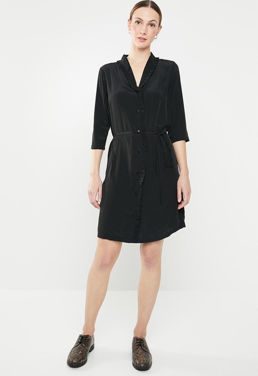 Jacqueline de Yong - Gilbert 3/4 dress - black