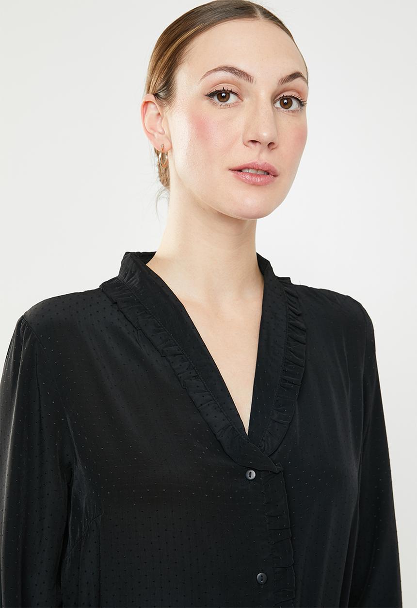 Jacqueline de Yong - Gilbert 3/4 dress - black