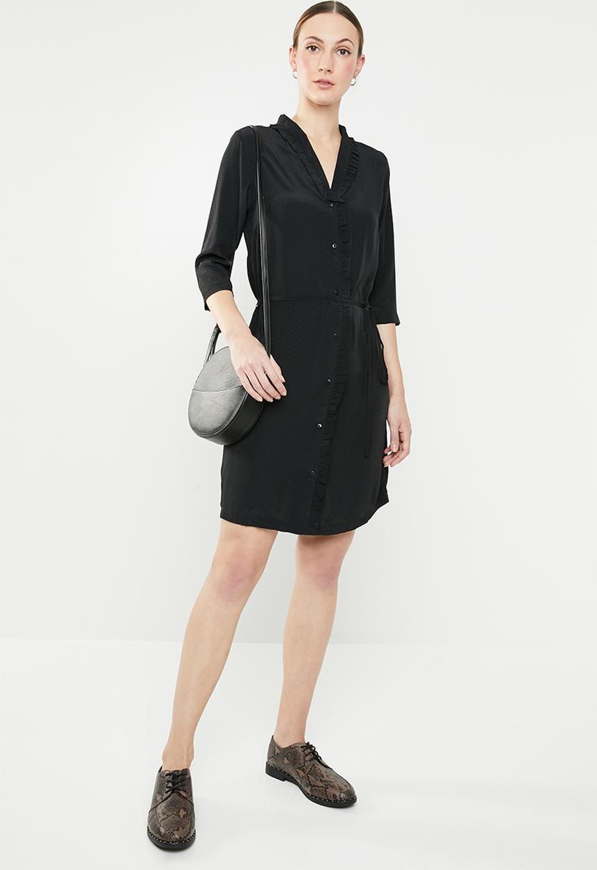 Jacqueline de Yong - Gilbert 3/4 dress - black